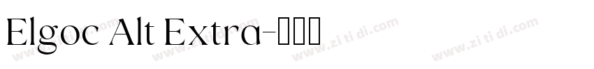 Elgoc Alt Extra字体转换